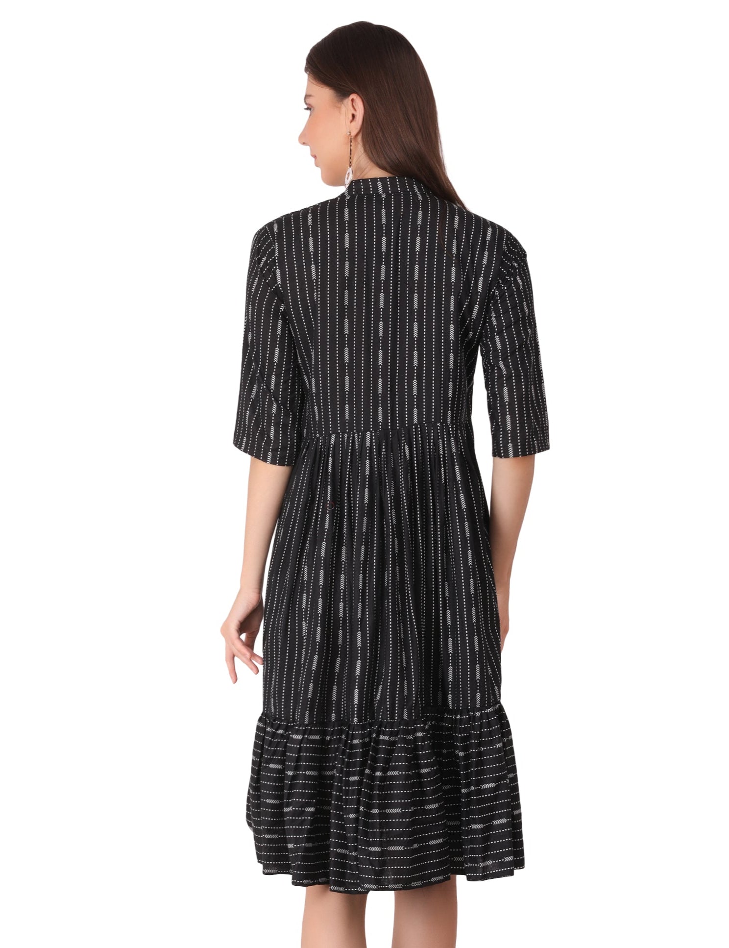 Black and white arrow maxi Dress