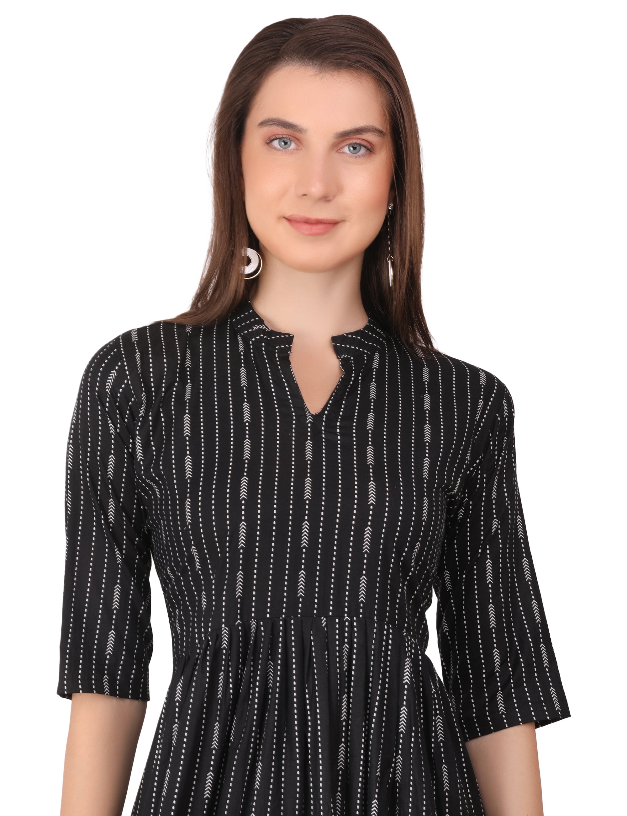 Black and white arrow maxi Dress